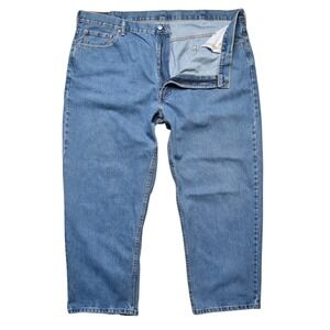 Levi's 550 Men's Size 48x29 Relaxed Fit Tapered Leg Denim Blue Jeans Big & Tall